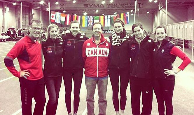 Noble with Pentathlon Canada squad 2014